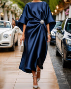 LUZ™ | VESTIDO LARGO DE SATÉN PREMIUM