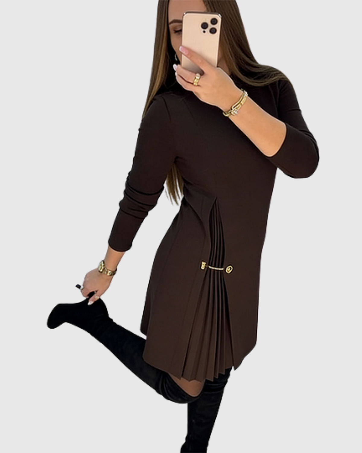 SILVIA™ | ELEGANTE VESTIDO CON PANELES PLISADOS