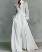 SELENA™ | VESTIDO MAXI DE ALGODÓN Y LINO