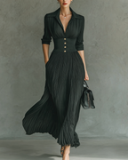 MARGOT™ | VESTIDO MAXI DE CUELLO SOLAPADO