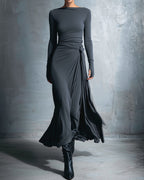 PAULA™ | VESTIDO MAXI EXQUISITO CON NUDO ENVOLVENTE