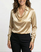 FIONA™ | BLUSA ELEGANTE DE SATÉN PREMIUM