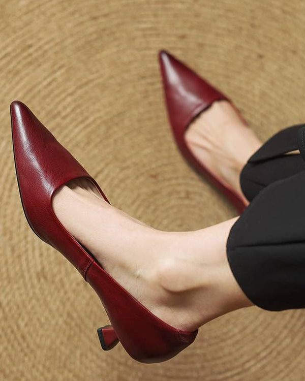 VALERIA™ | TACONES DE CUERO AUTÉNTICO