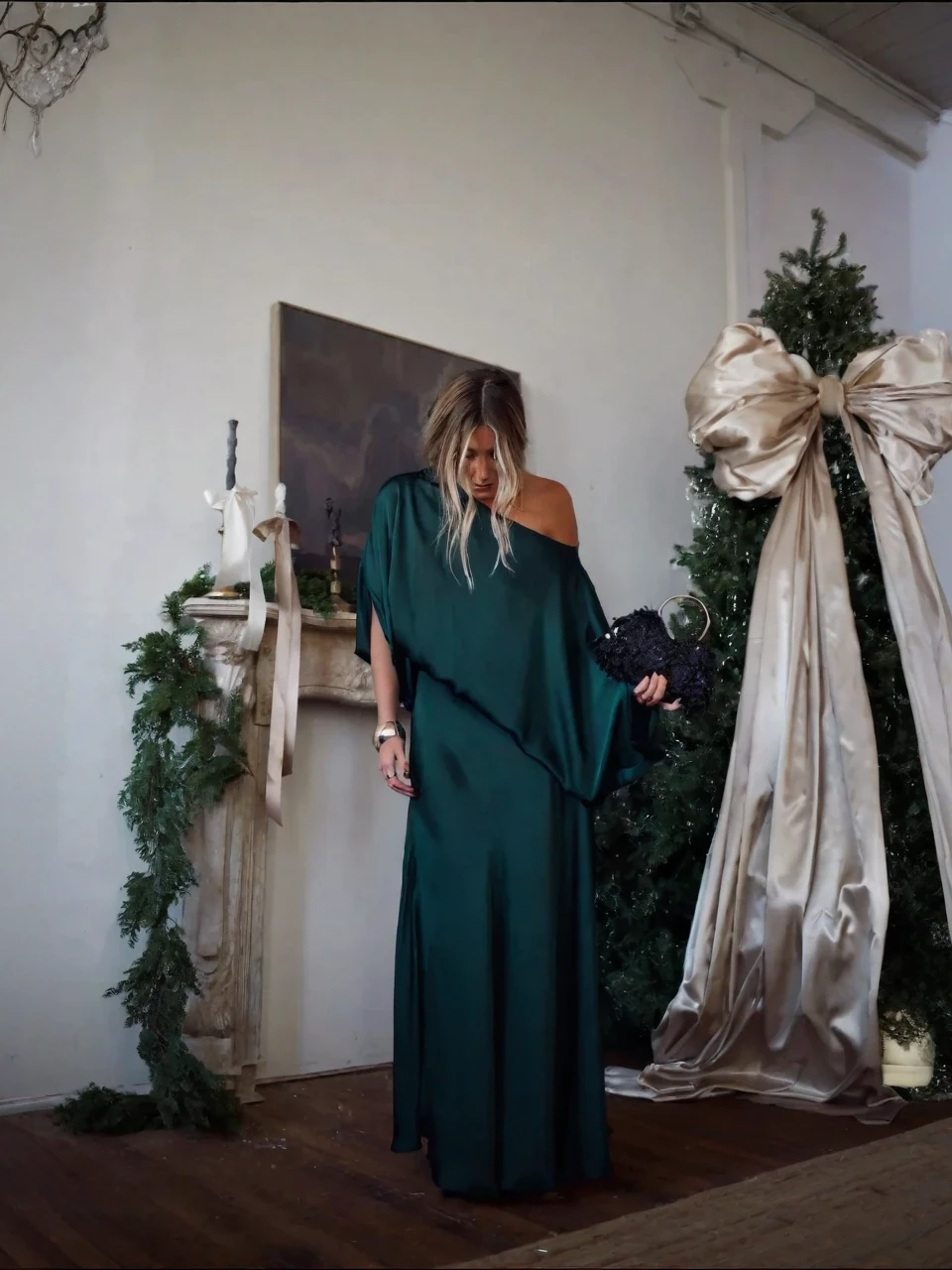 IRIS™ | CONJUNTO ELEGANTE TOP DRAPEADO Y FALDA LARGA