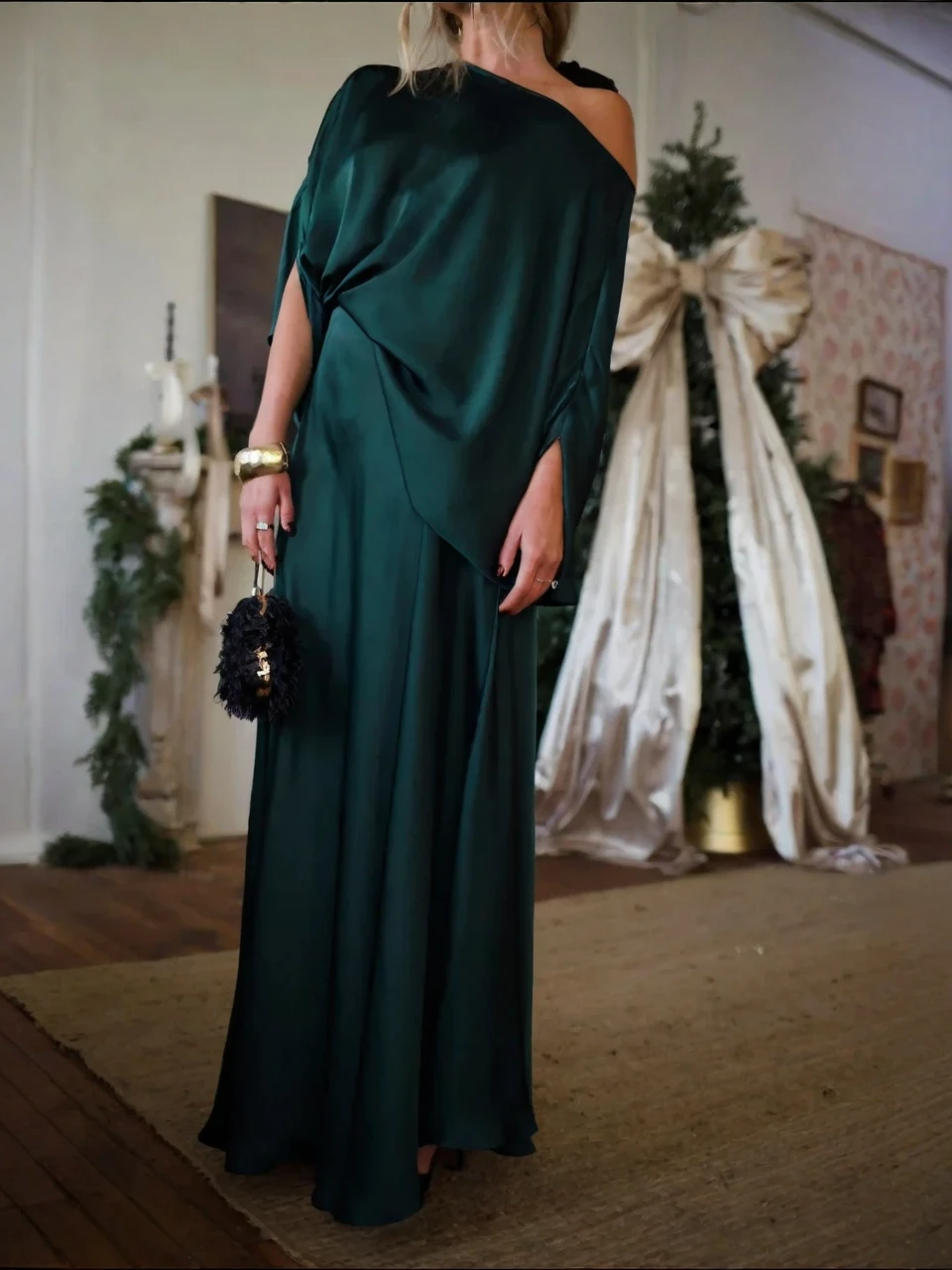 IRIS™ | CONJUNTO ELEGANTE TOP DRAPEADO Y FALDA LARGA