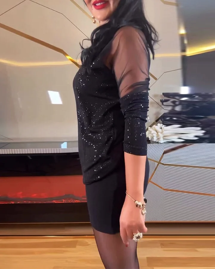 SAMANTA™ | VESTIDO DE MALLA ESCOTADO EN V