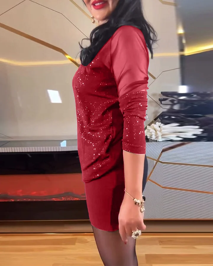 SAMANTA™ | VESTIDO DE MALLA ESCOTADO EN V