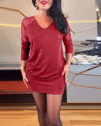 SAMANTA™ | VESTIDO DE MALLA ESCOTADO EN V