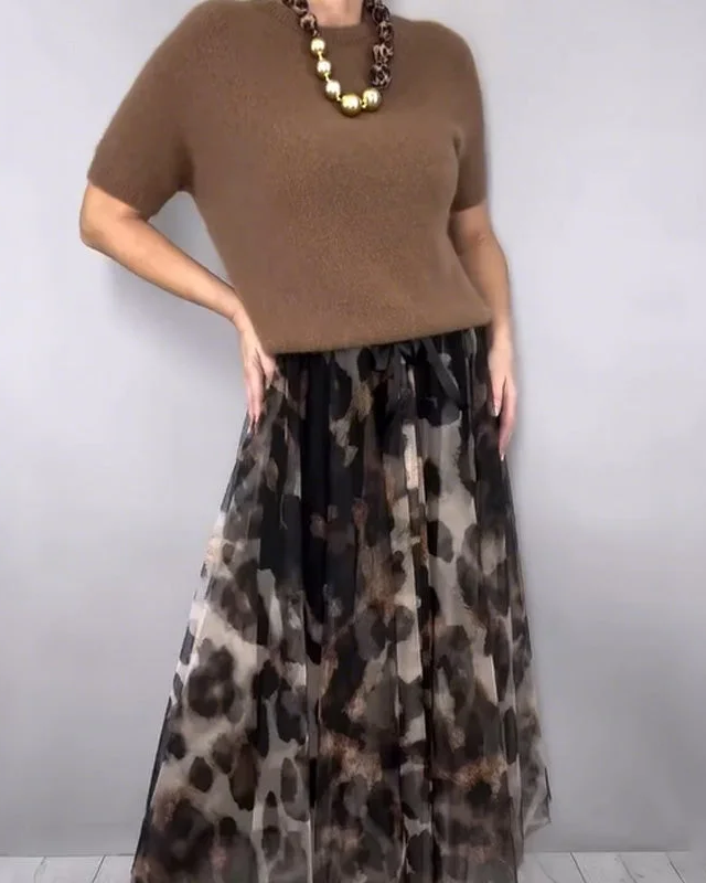 MAELA™ | CONJUNTO DE PUNTO Y FALDA FLUIDA