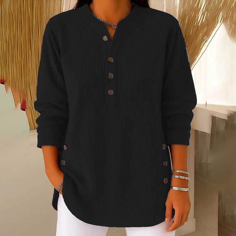 HENLEY™ | BLUSA DE PANA ABOTONADA