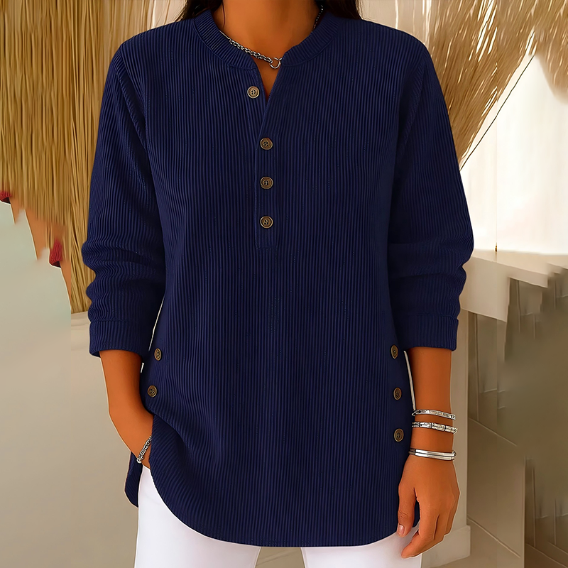 HENLEY™ | BLUSA DE PANA ABOTONADA